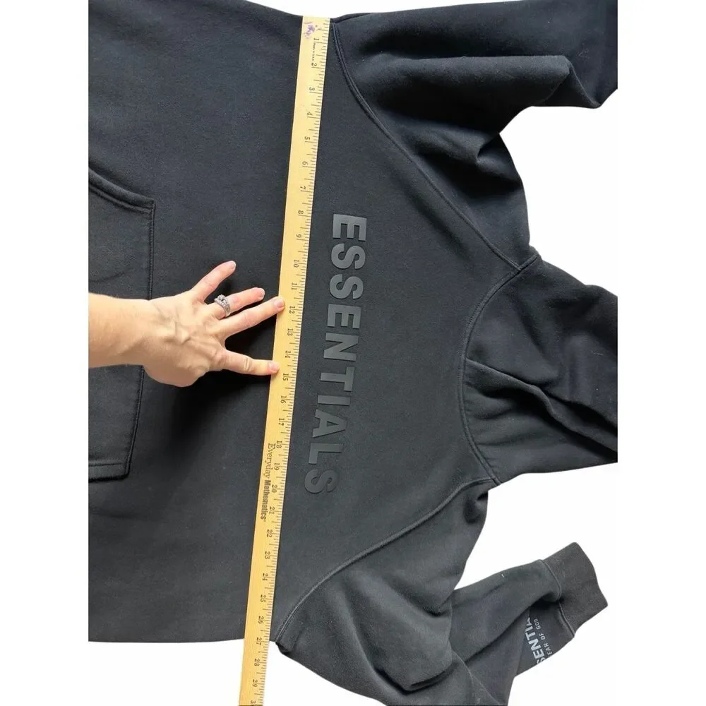 Essentials Fear of God Sweatshirt Pullover Hoodie Black Men’s XL